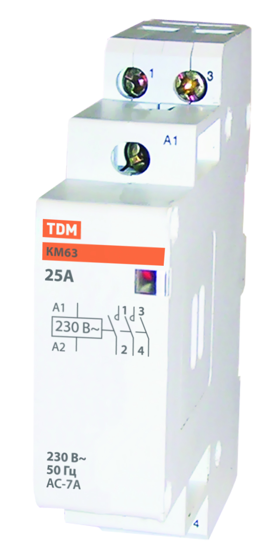 Контактор модульный КМ 63/2-25 2НО TDM, SQ0213-0002, Ввезен из РФ