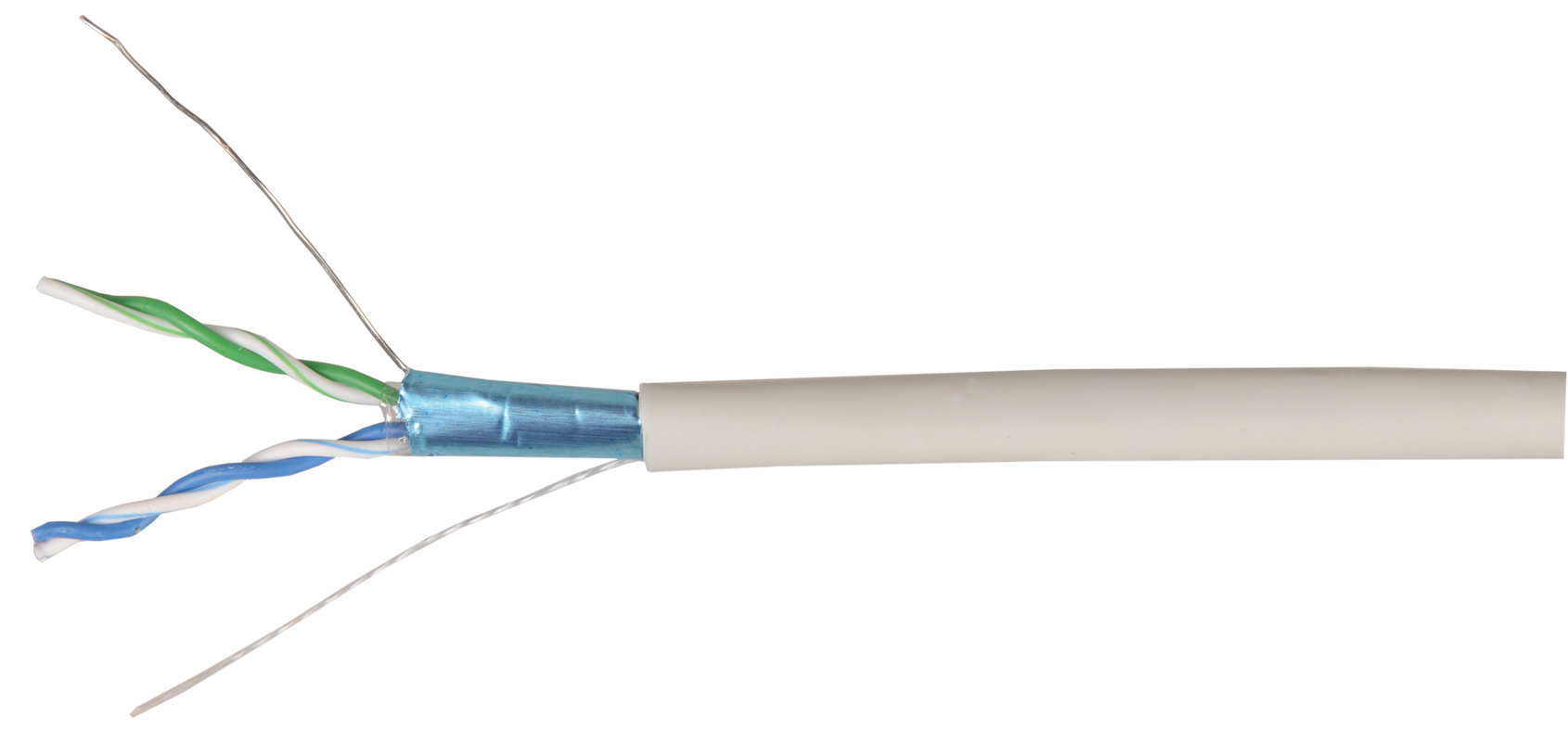 ITK Витая пара F/UTP кат.5E 2х2х24AWG LSZH серый (500м)