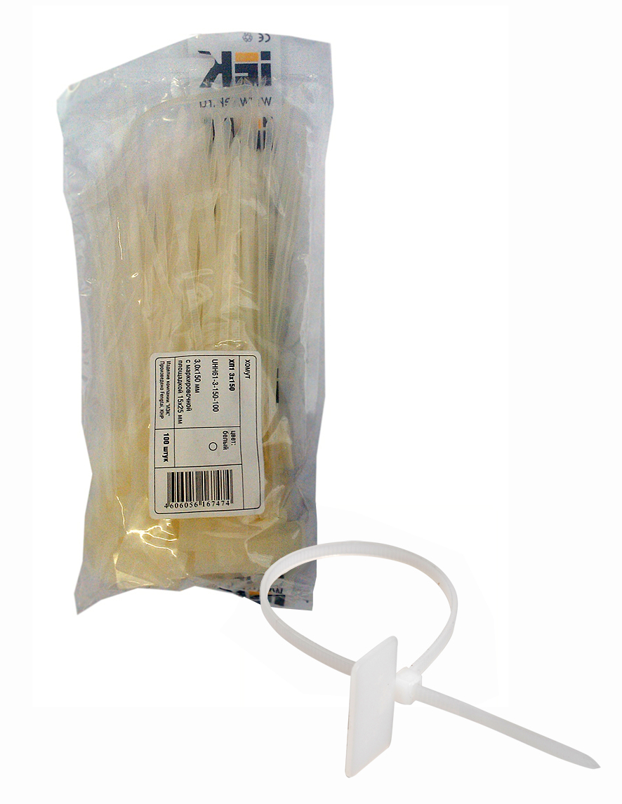 Хомут с площадкой ХП1 3,0х150 (100шт/упак) IEK