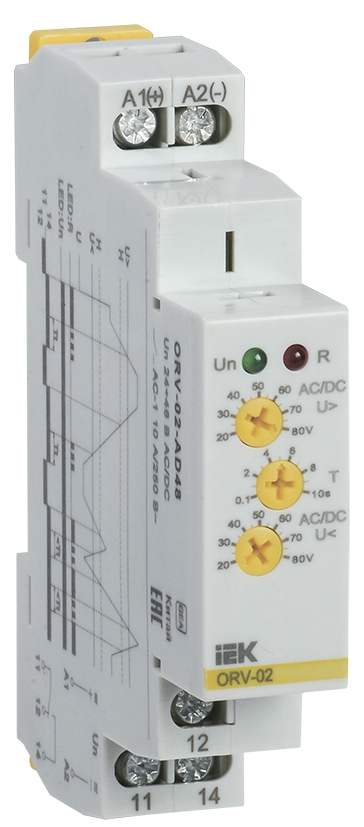 Реле напряжения ORV 1ф. 24-48В AC/DC IEK