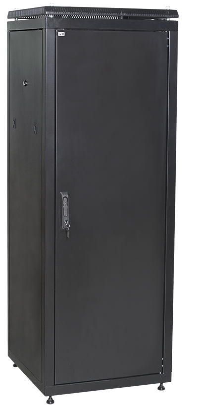 ITK Шкаф сетевой 19" LINEA N 28U 600х800 мм металлическая передняя дверь черный