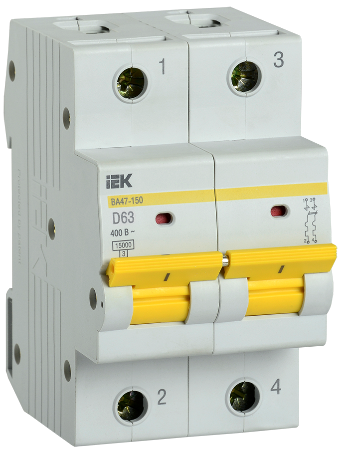 KARAT Авт. выкл. ВА47-150 2P D 63А 15кА IEK