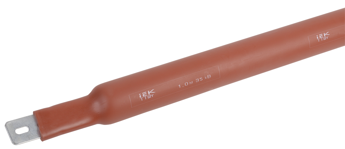 Термоусаживаемая трубка ТТШт 120/40 35 кВ 2,5:1 красная 1м IEK