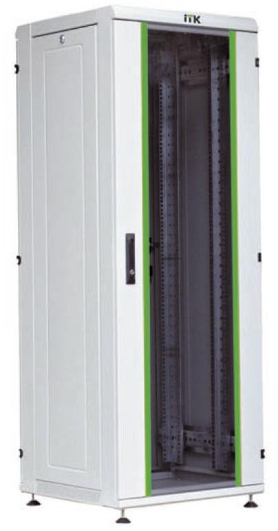 ITK Шкаф сетевой 19" LINEA N 42U 600х800 мм стеклянная передняя дверь серый
