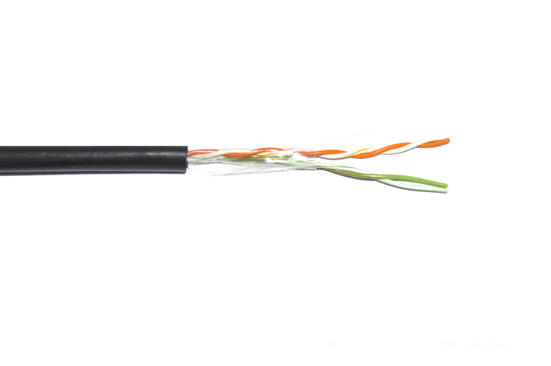 Кабель Витая пара F/UTP кат.5Е 2x2x24AWG solid, LDPE, внешн.прокл.,Ввезен из РФ, Код ОКРБ 007-2012: 27.32.13.600