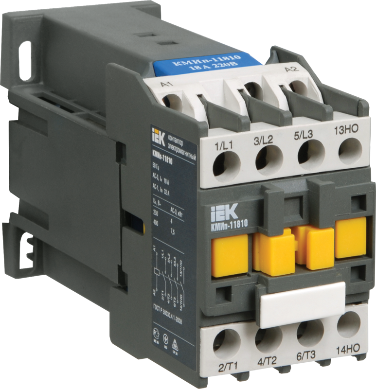 Контактор КМИП-10910 09А 220В/АС3 1НО IEK KMD11-009-220-10, Ввезен из РФ