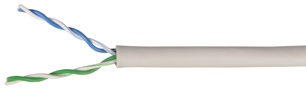 ITK Витая пара U/UTP кат.5E 2х2х24AWG PVC серый (100м)