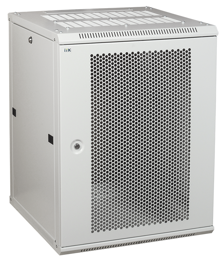ITK Шкаф LINEA W 15U 600x450 мм дверь перфорированная, RAL7035