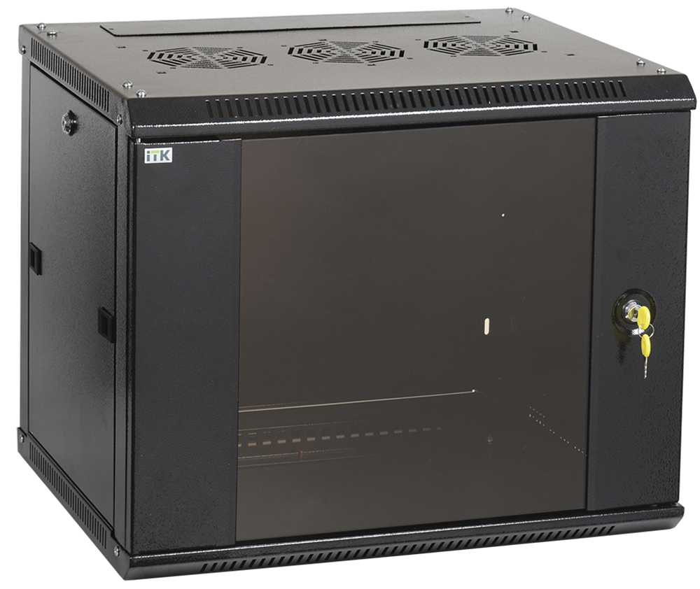 ITK Шкаф LINEA W 6U 600x450 мм дверь стекло, RAL9005
