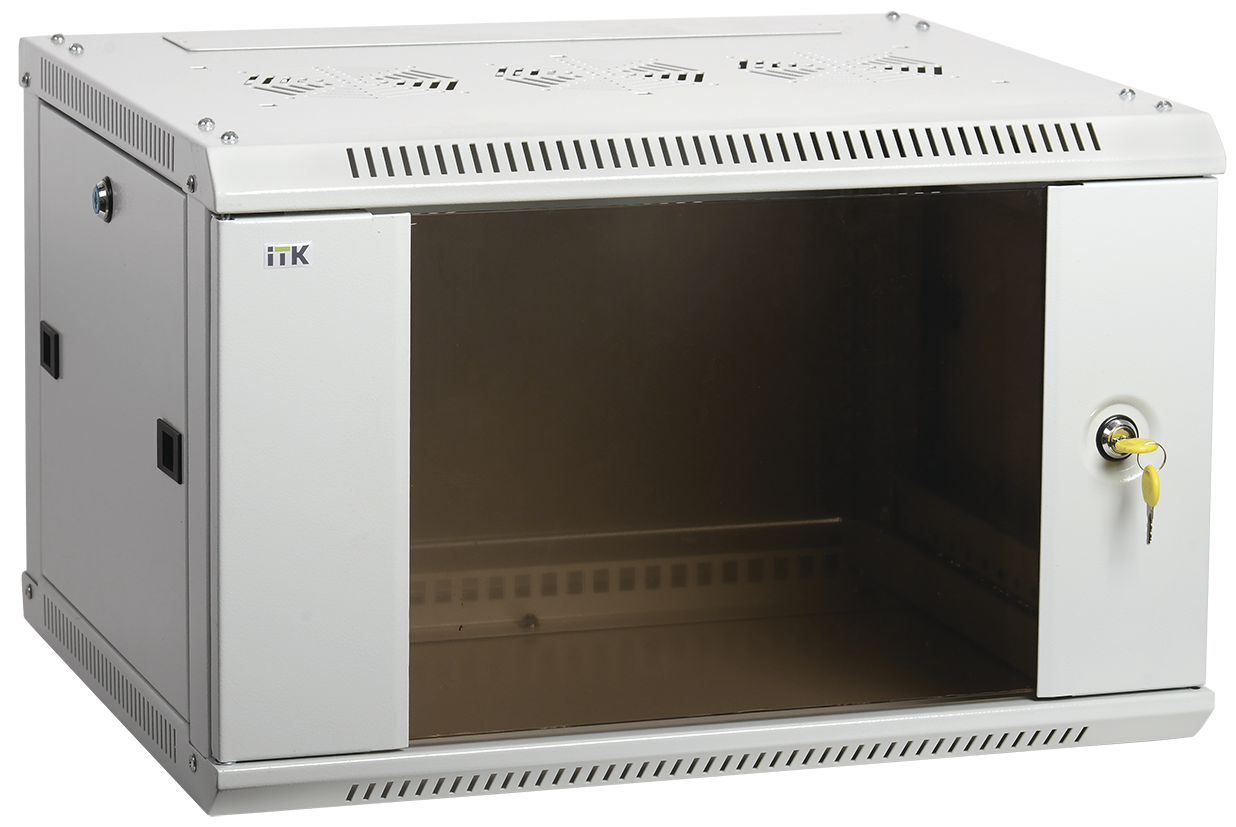 ITK Шкаф LINEA W 18U 600x450 мм дверь стекло, RAL7035