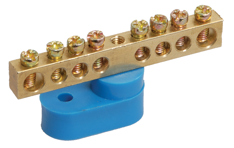 Шина N "ноль" на одном угловом изол ШНИ-6х9-18-У1-С IEK