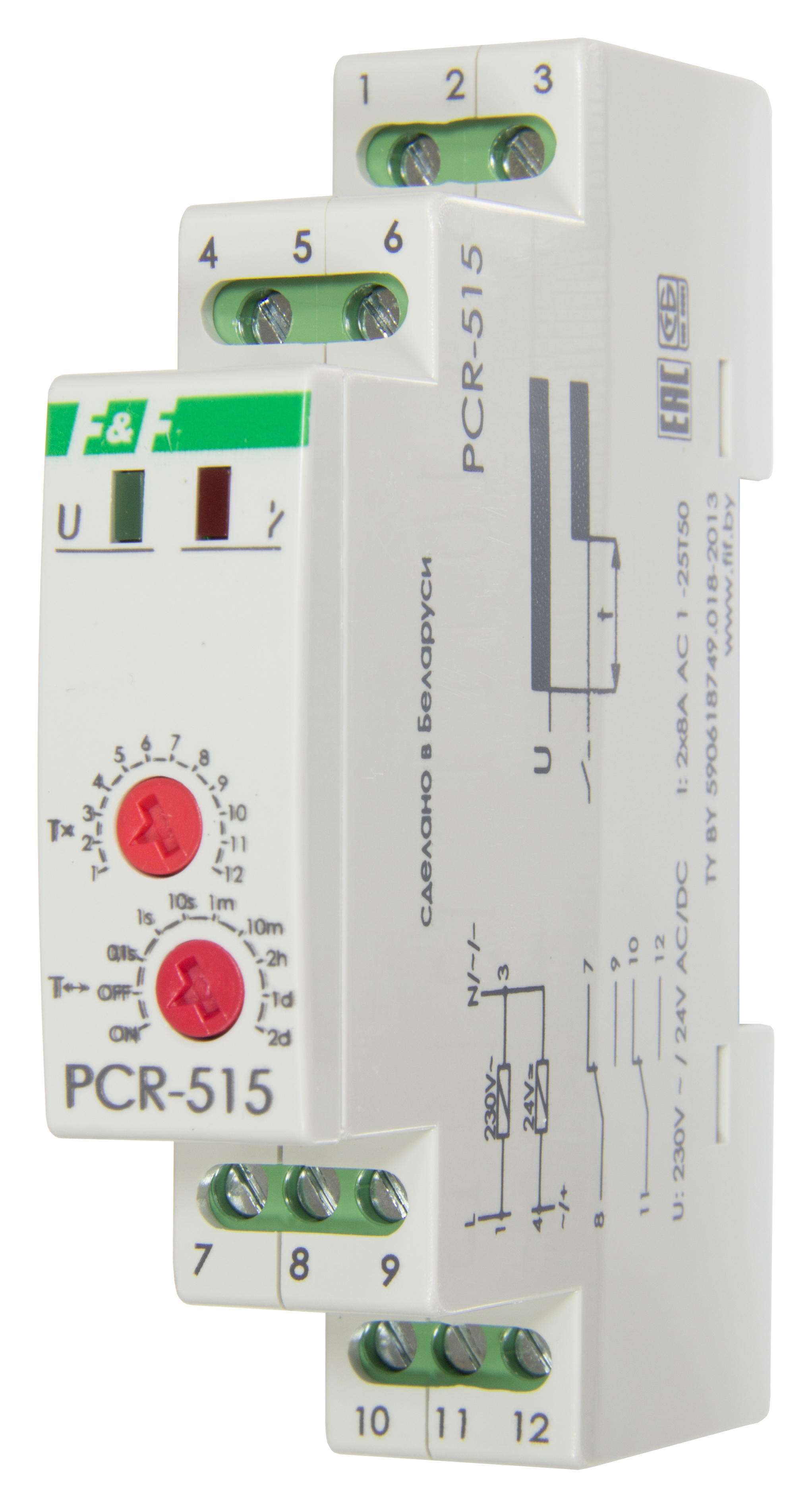 Реле времени PCR-515, Пр-ль СООО"Евроавтоматика ФиФ", РБ