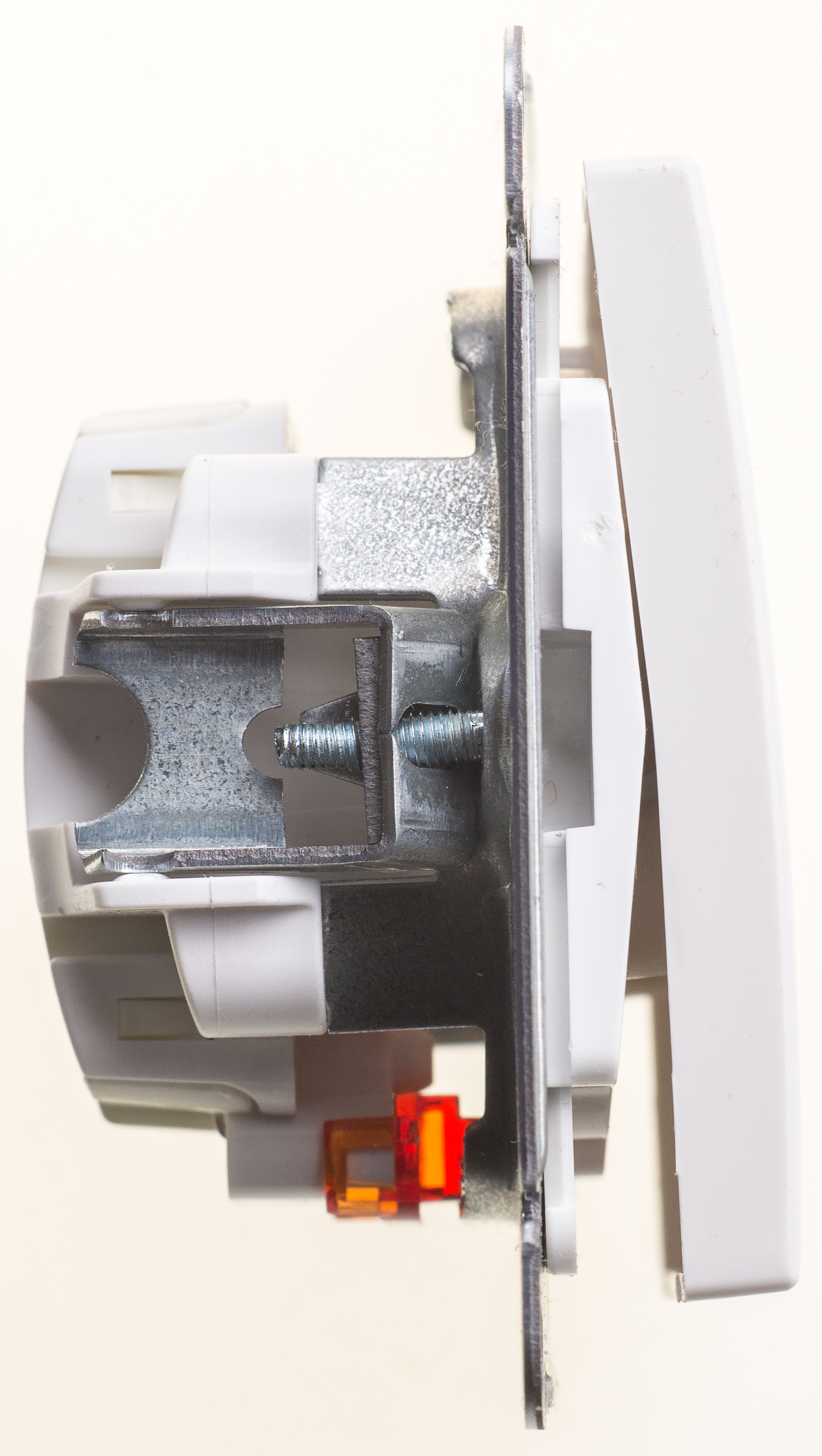 W59 1-клавишный ПЕРЕКЛЮЧАТЕЛЬ с подсв. 10АХ, механизм, БЕЛЫЙ