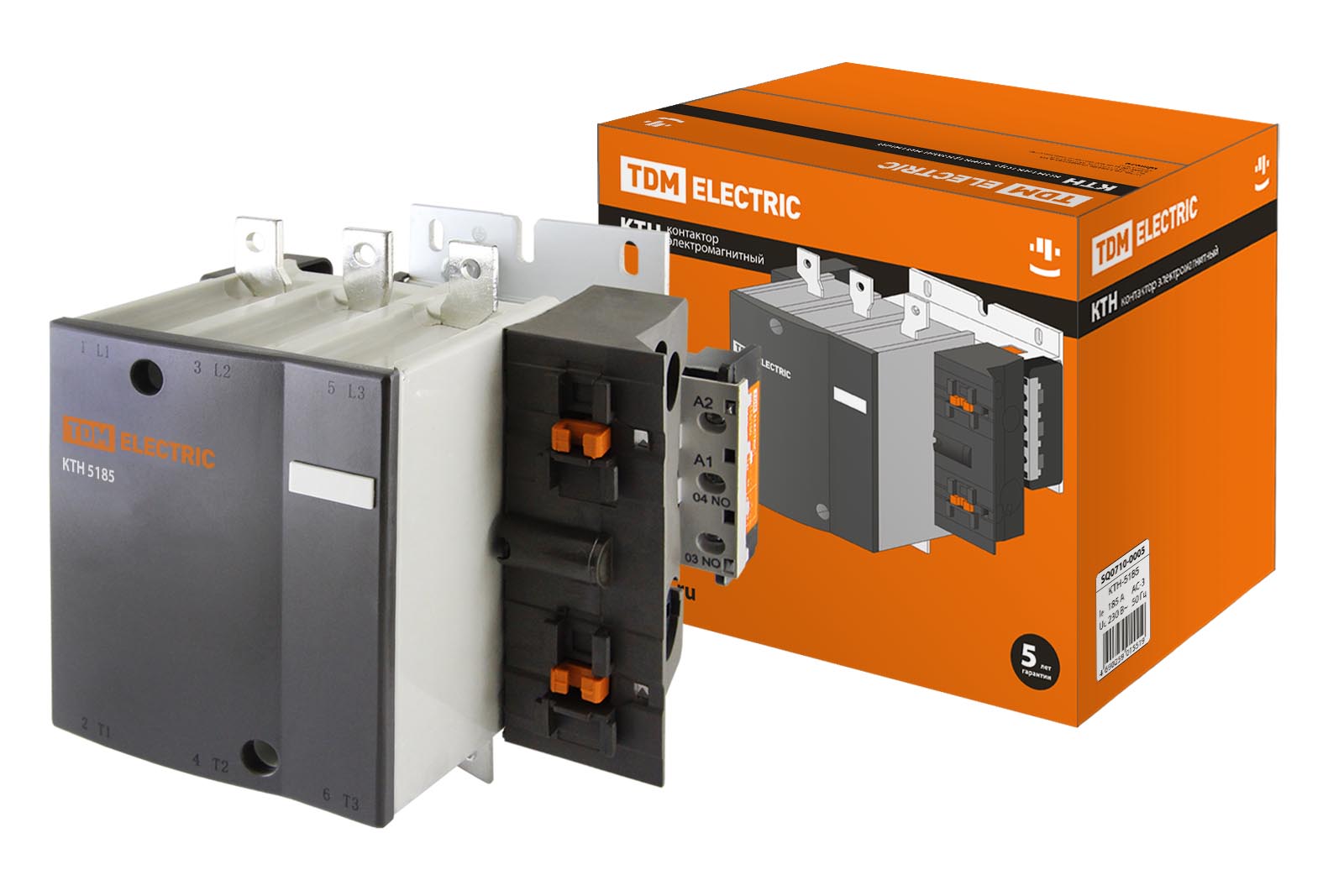 Контактор КТН-5185 185А 220В/АС3 TDM, SQ0710-0005, Ввезен из РФ