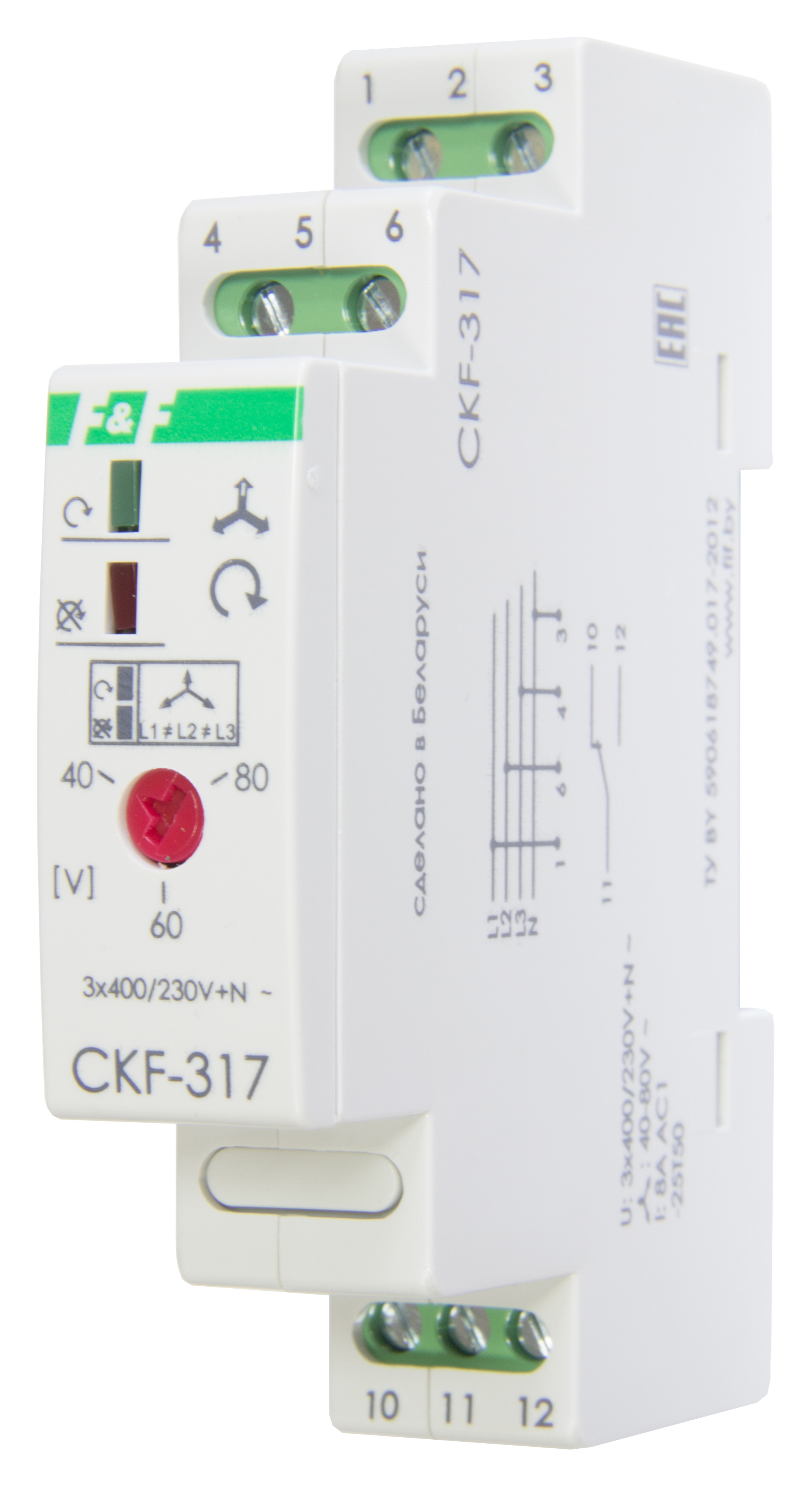 Реле контроля фаз CKF-317, Пр-ль СООО"Евроавтоматика ФиФ", РБ
