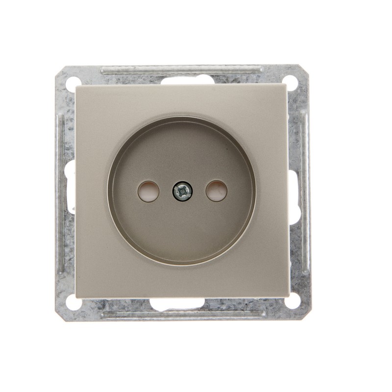 W59 Розетка 1-я с/у без/з з/шт 16А (шампань, б/рамки)(10шт) RS16-151-4-86,