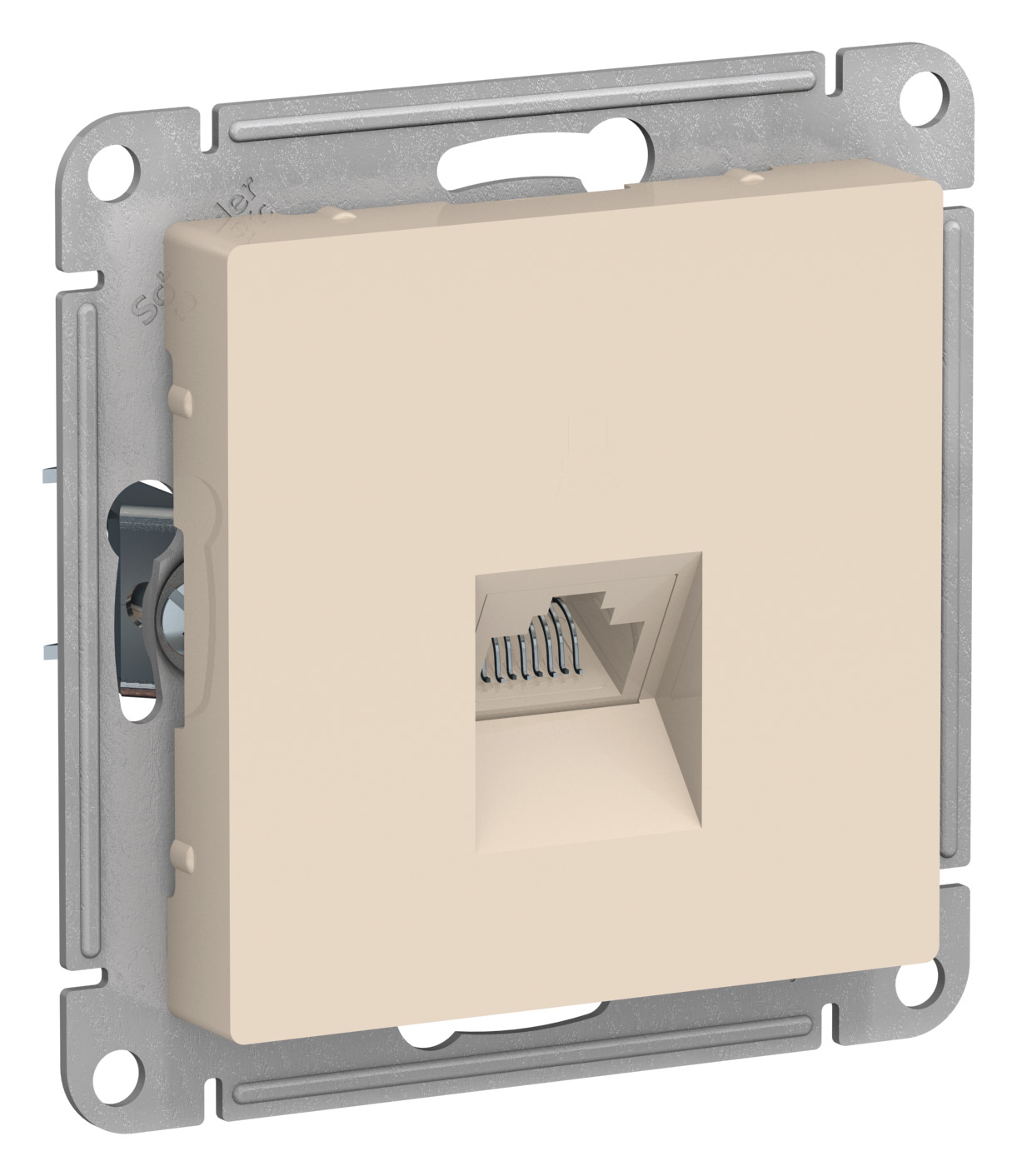 ATN000283 ATLAS РОЗЕТКА компьютерная RJ45, механизм, БЕЖЕВЫЙ,Ввезен из РФ
