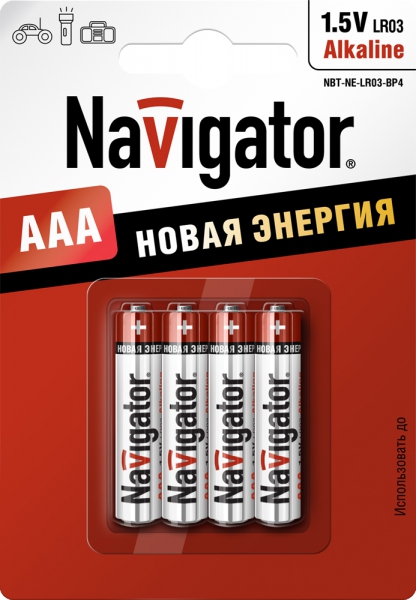 Элемент питания Navigator 94 751 NBT-NE-LR03-BP4, Ввезен из РФ