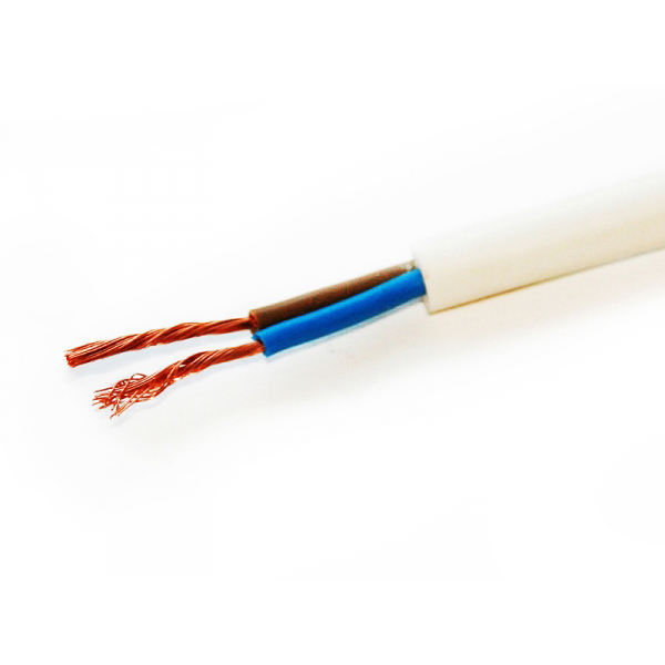 Провод ПВС 2х 0,75 белый, РБ,