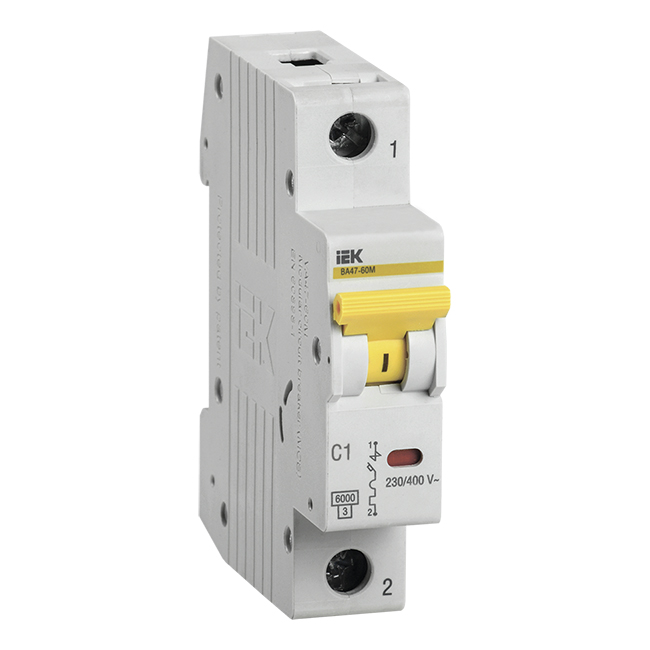 KARAT Авт. выкл. ВА47-60M 1P C 2А 6кА IEK,