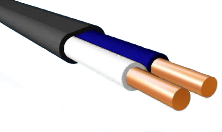 Кабель ВВГп-нг(А)-LS 2х1,5 - 0,66 ККЗ, Ввезен из РФ, Код ОКРБ 007-2012: 27.32.13.720