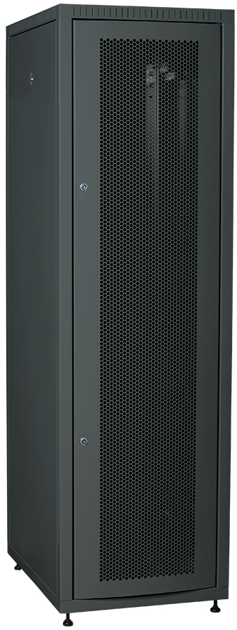 ITK Шкаф LINEA E 42U 600х800мм двери 2шт перф. и метал. чер.