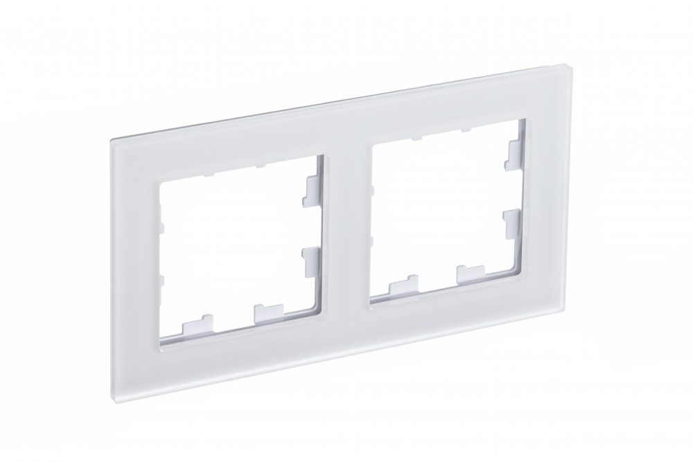 ATLASDESIGN NATURE 2-постовая РАМКА, МАТОВОЕ ОРГАНИЧЕСКОЕ СТЕКЛО БЕЛЫЙ