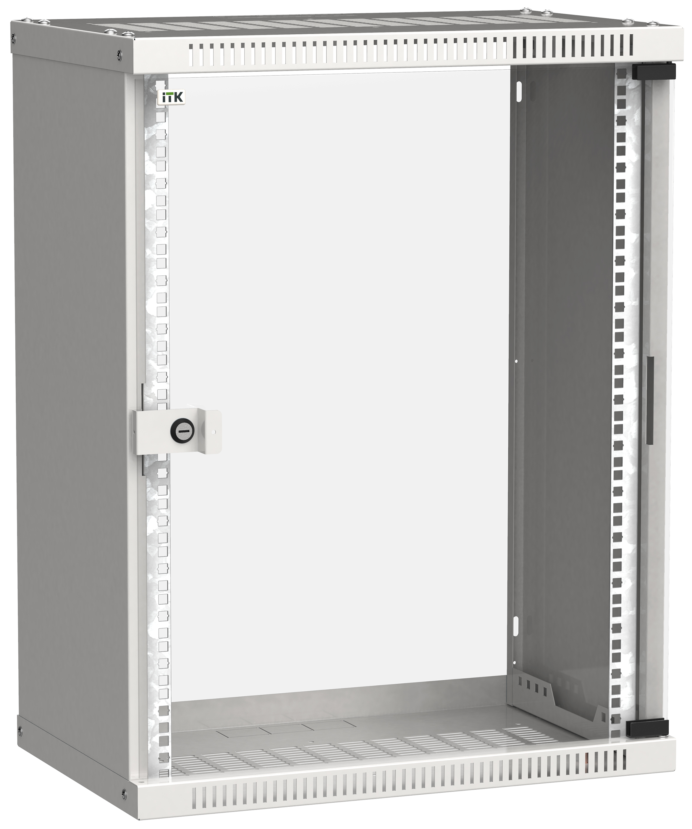 ITK Шкаф LINEA WE 15U 550x350мм дверь стекло серый