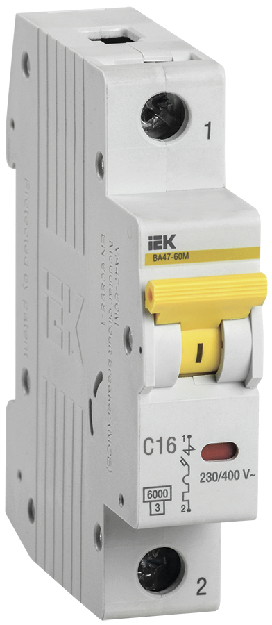 KARAT Авт. выкл. ВА47-60M 1P C 16А 6кА IEK