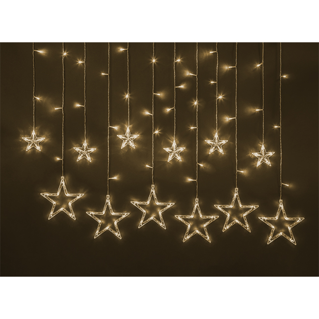 Гирлянда Navigator 93 679 NGF-D025-02 (бахрома звезды WW 138 2.5*1м IP20 TR),