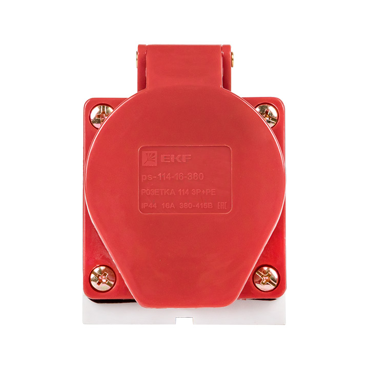 Роз. стац. наруж. 114 3Р+РЕ 16А 380В IP44 EKF , ps-114-16-380, Ввезен из РФ