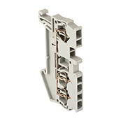 Колодка клеммная пружинная ST-2.5 28А 3 вывода серая EKF,