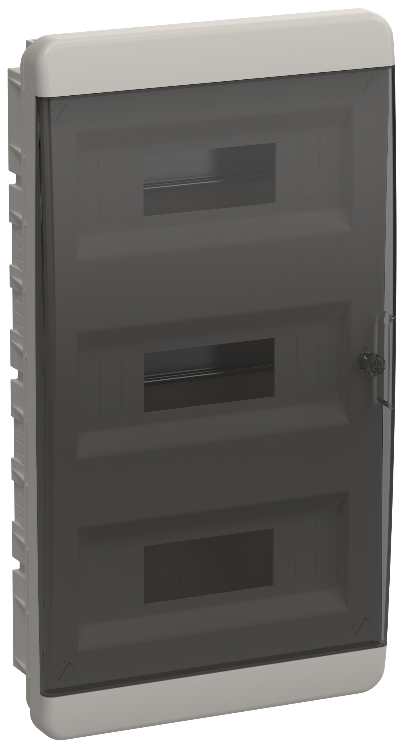 TEKFOR Корпус пластиковый ЩРВ-П-36 IP41 черная прозрачная дверь IEK, TF5-KP12-V-36-41-K01-K03, Ввезен из РФ
