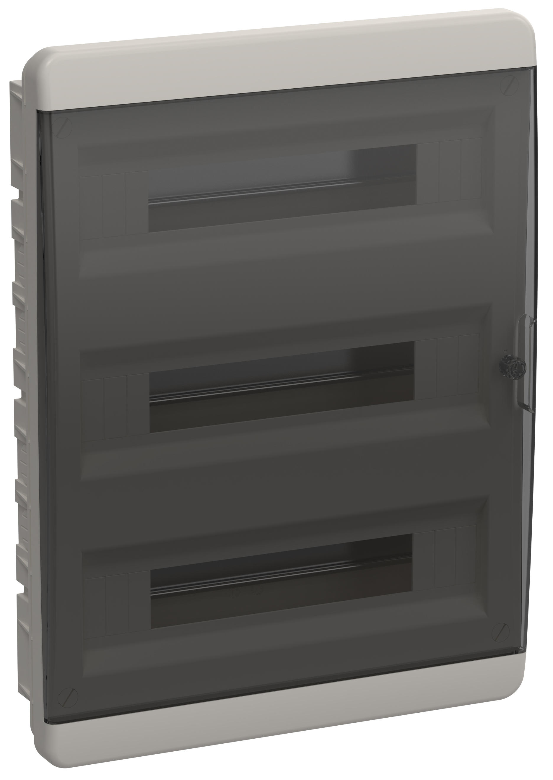 TEKFOR Корпус пластиковый ЩРВ-П-54 IP41 черная прозрачная дверь IEK, TF5-KP12-V-54-41-K01-K03, Ввезен из РФ