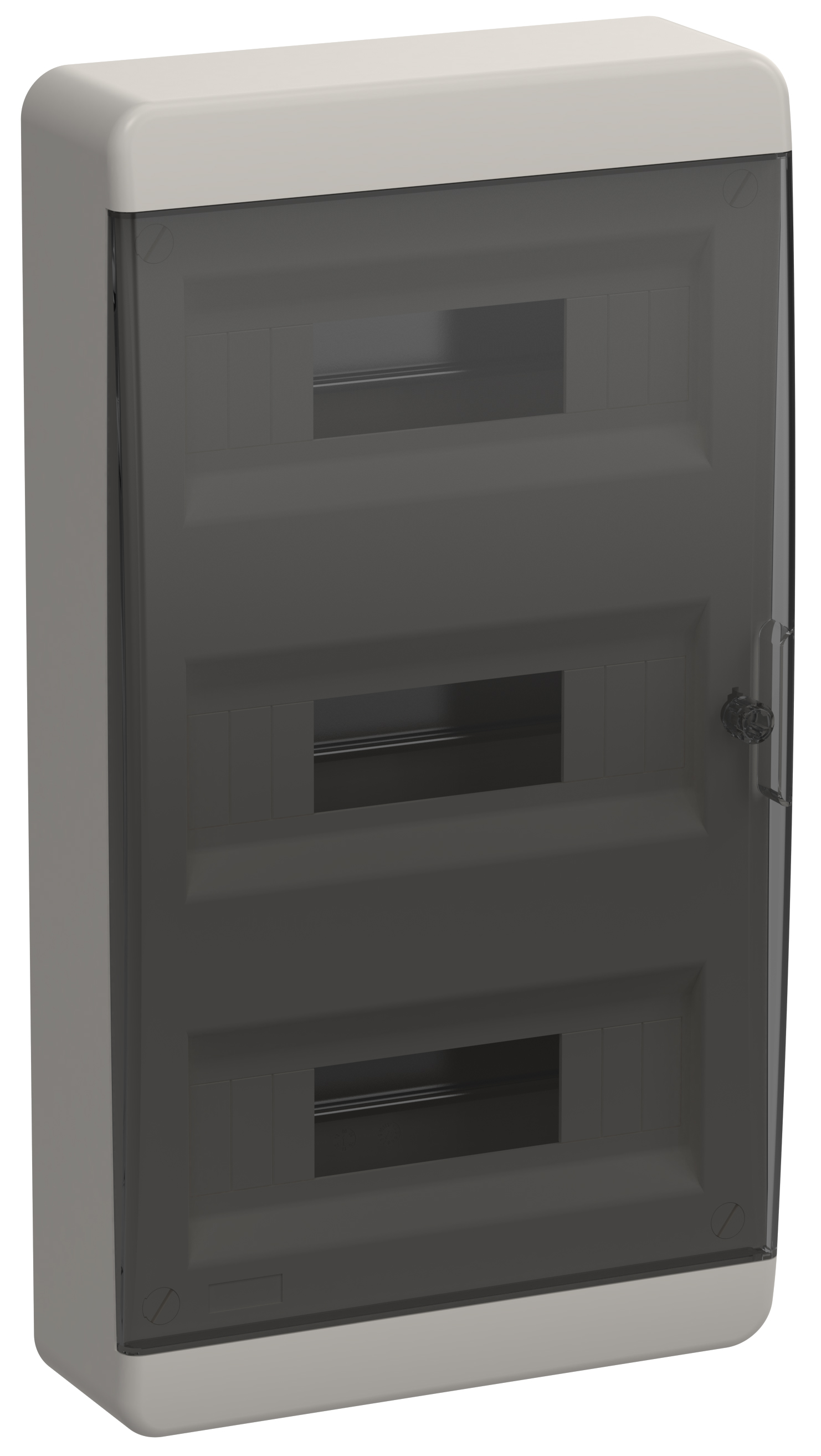 TEKFOR Корпус пластиковый ЩРН-П-36 IP41 черная прозрачная дверь IEK, TF5-KP12-N-36-41-K01-K03, Ввезен из РФ