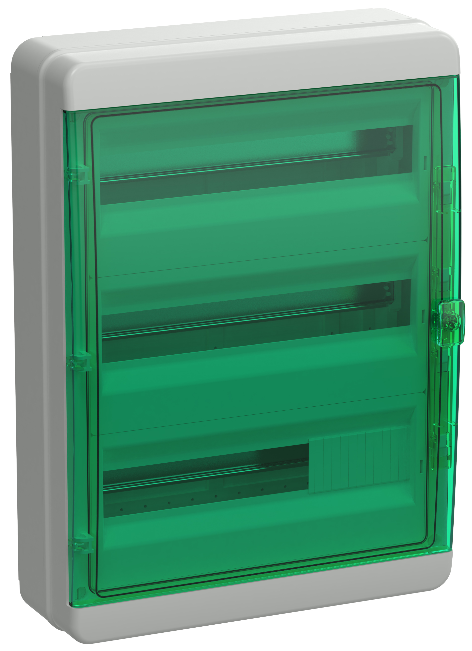 TEKFOR Корпус пласт. КМПн-54 IP65 зелен. прозр. дверь IEK