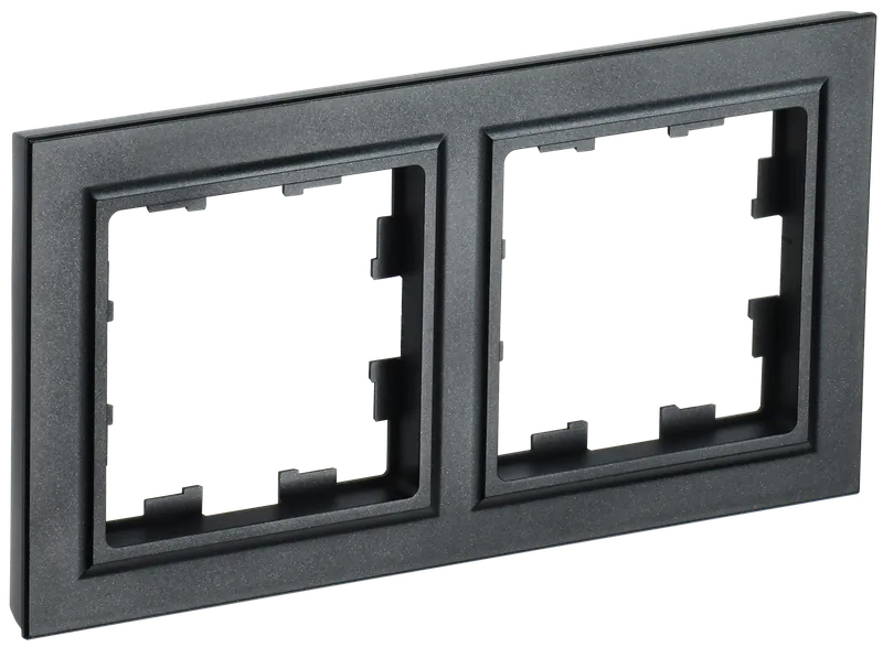 BRITE Рамка 2-местная РУ-2-БрЧ черный IEK, BR-M22-K02, Ввезен из РФ
