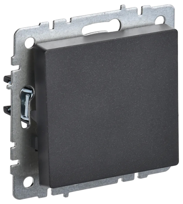 BRITE Выключатель 1-клавишный 10А ВС10-1-0-БрЧ черный IEK, BR-V10-0-10-K02, Ввезен из РФ. Код ОКРБ 007-2012: 27.33.11