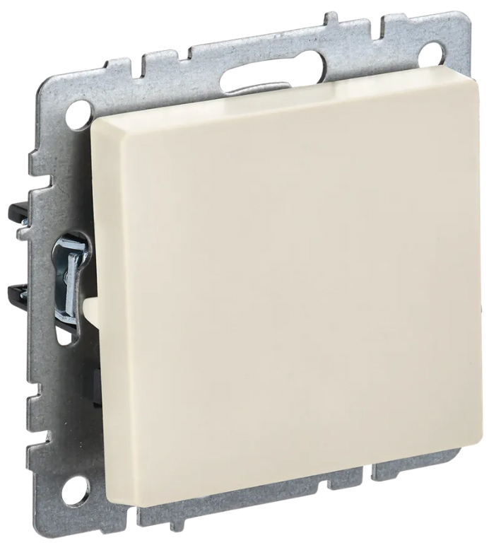 BRITE выключатель 1-кл. перекр. 10А ВС10-1-3-БрКр беж. IEK, BR-V13-0-10-K10,  Ввезен из РФ. Код ОКРБ 007-2012: 27.33.11