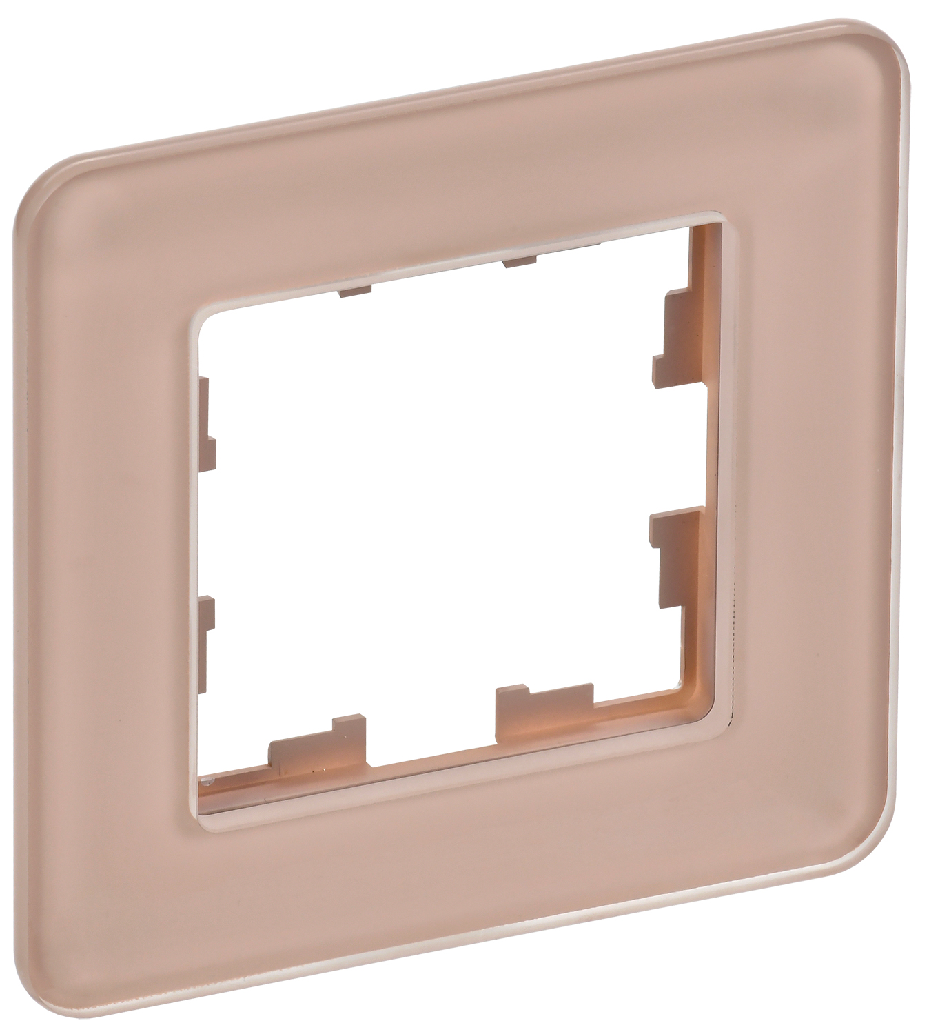 BRITE Рамка 1-мест. РУ-1-2-Бр стекло дым. RE IEK,