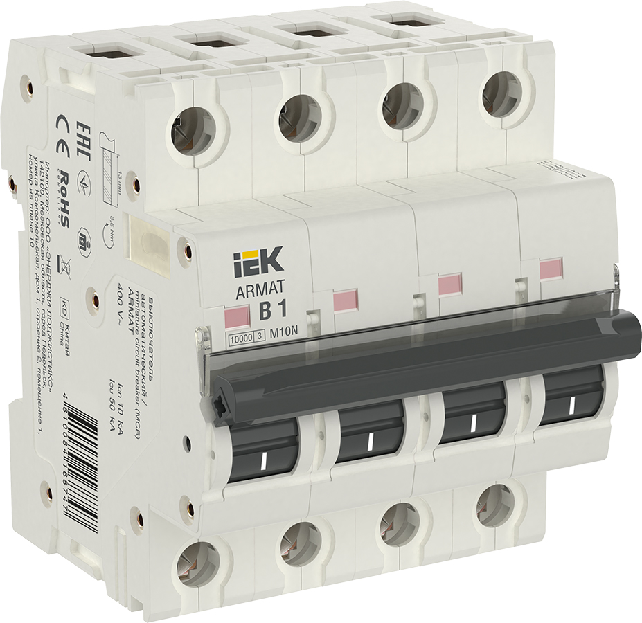ARMAT Авт. выкл. M10N 4P B 1А IEK