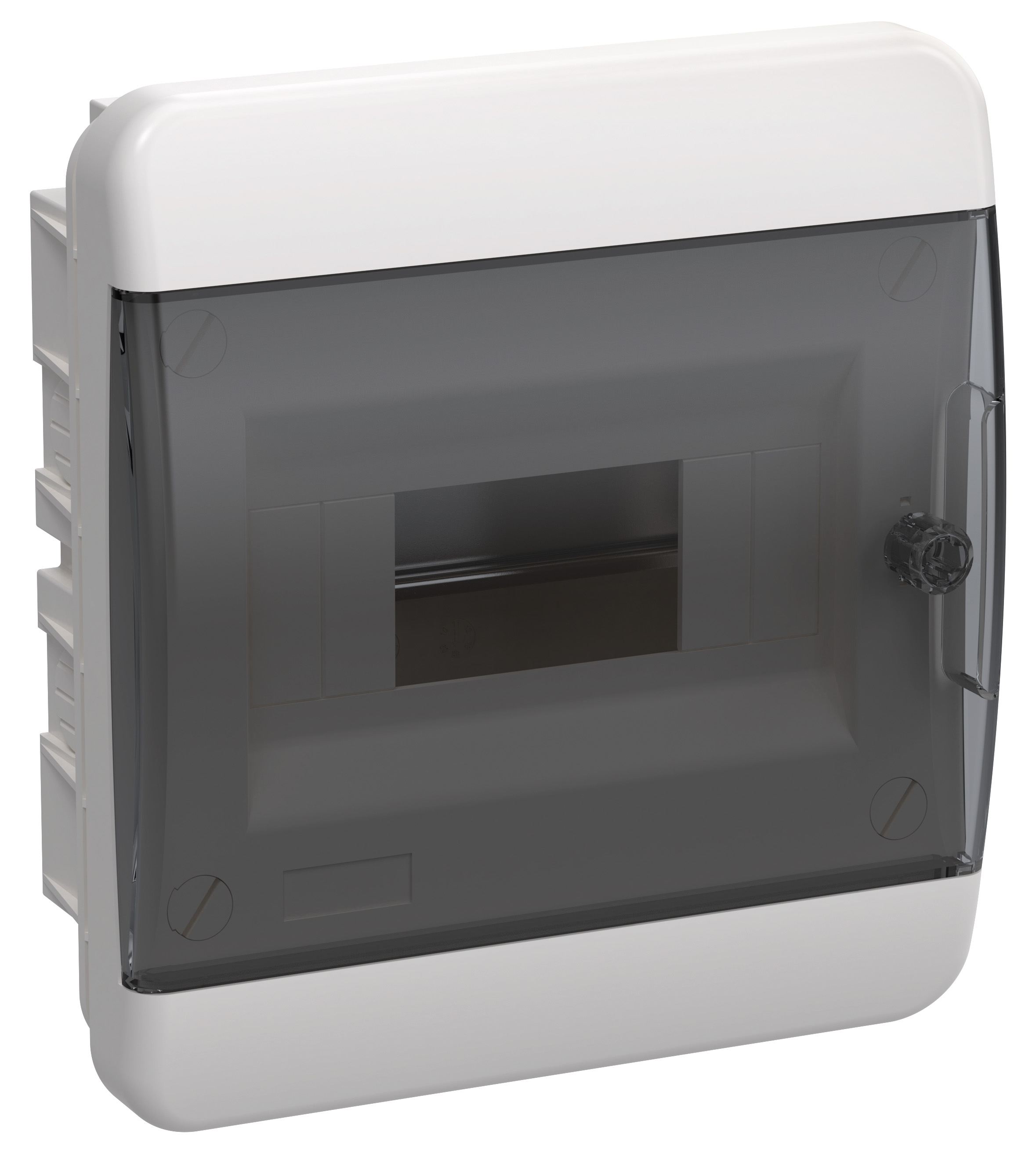 TEKFOR Корпус пласт. ЩРВ-П-8 IP41 черн. прозр. дверь IEK