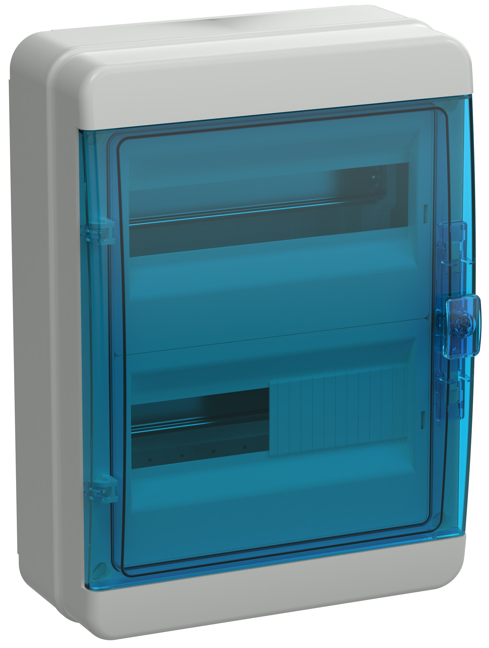 TEKFOR Корпус пласт. КМПн-24 IP65 син. прозр. дверь IEK