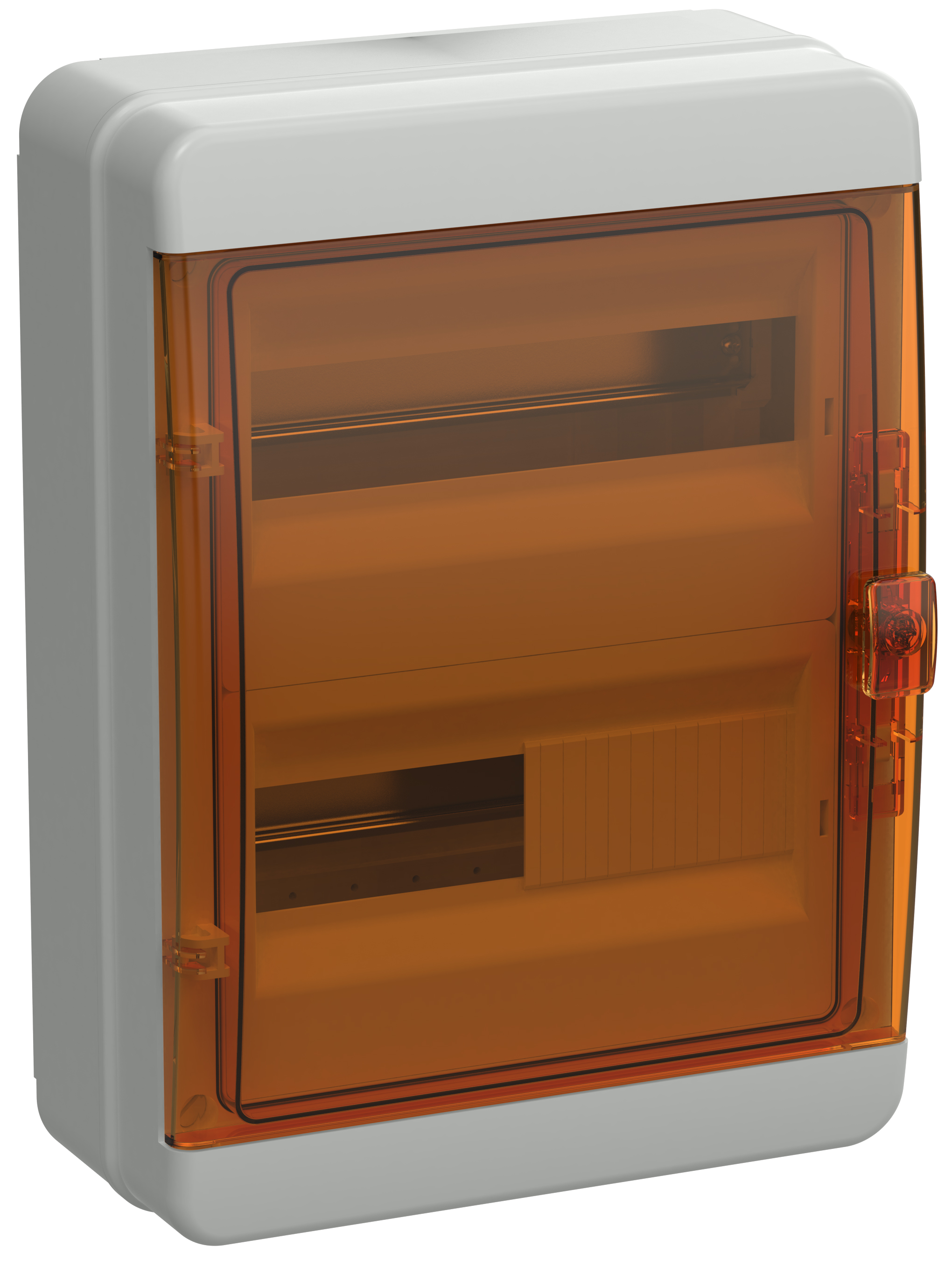 TEKFOR Корпус пласт. КМПн-24 IP65 оранж. прозр. дверь IEK