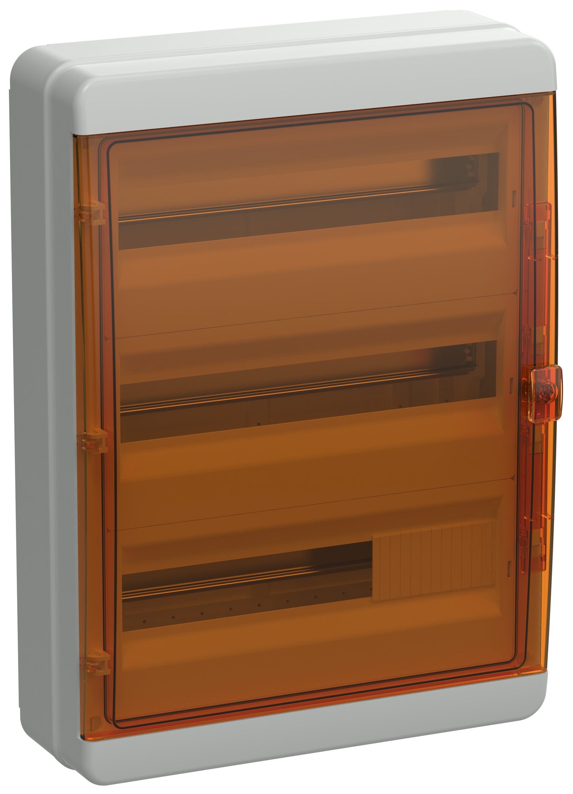 TEKFOR Корпус пласт. КМПн-54 IP65 оранж. прозр. дверь IEK