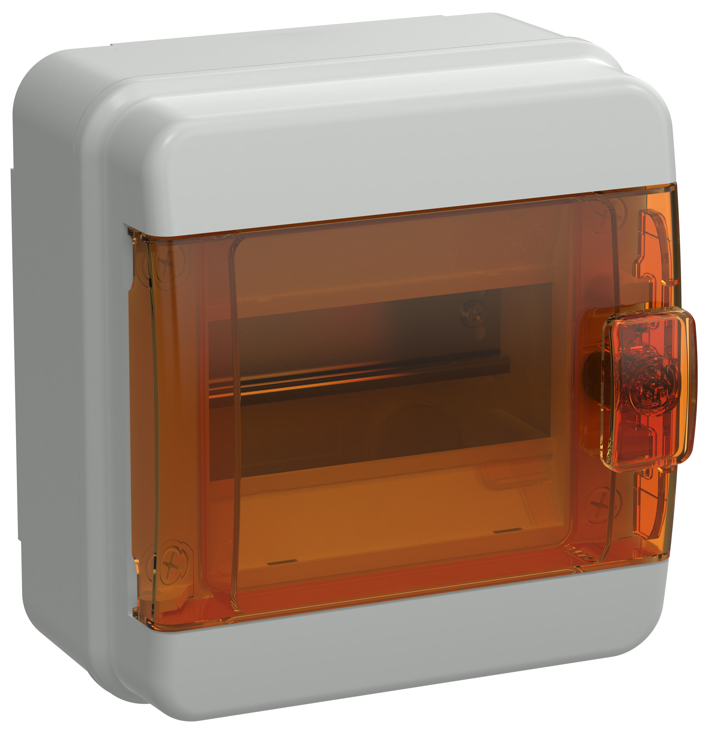 TEKFOR Корпус пласт. КМПн-6 IP65 оранж. прозр. дверь IEK