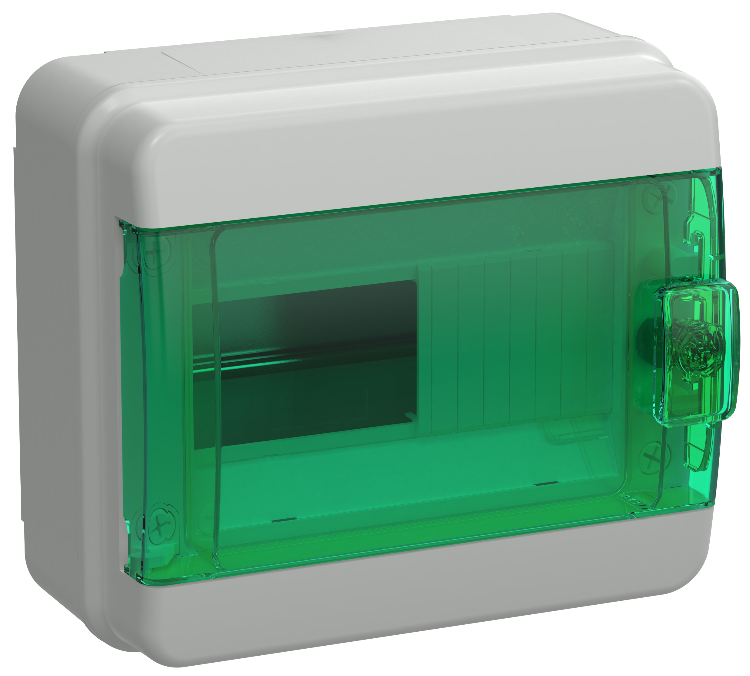 TEKFOR Корпус пласт. КМПн-8 IP65 зелен. прозр. дверь IEK