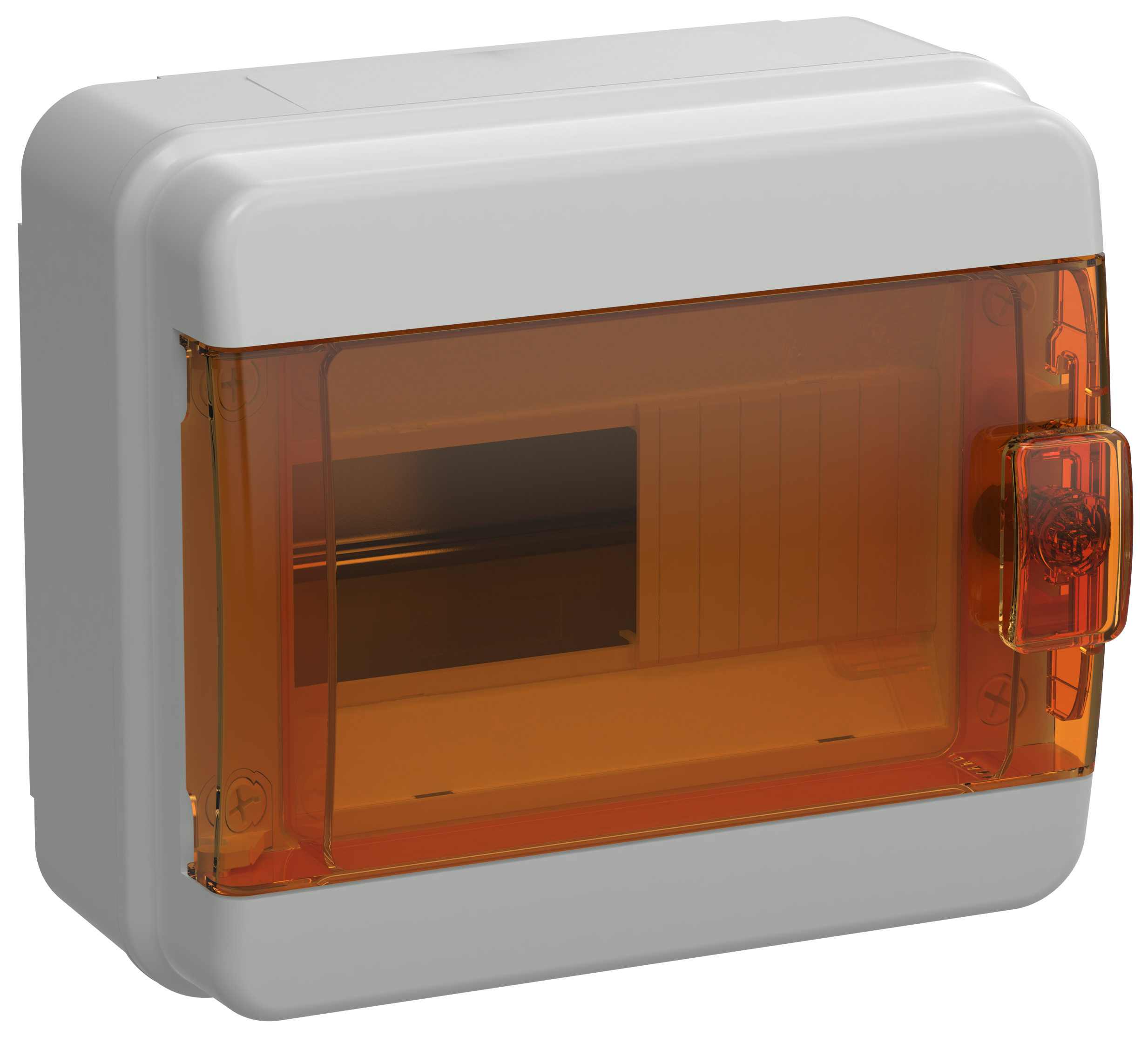 TEKFOR Корпус пласт. КМПн-8 IP65 оранж. прозр. дверь IEK