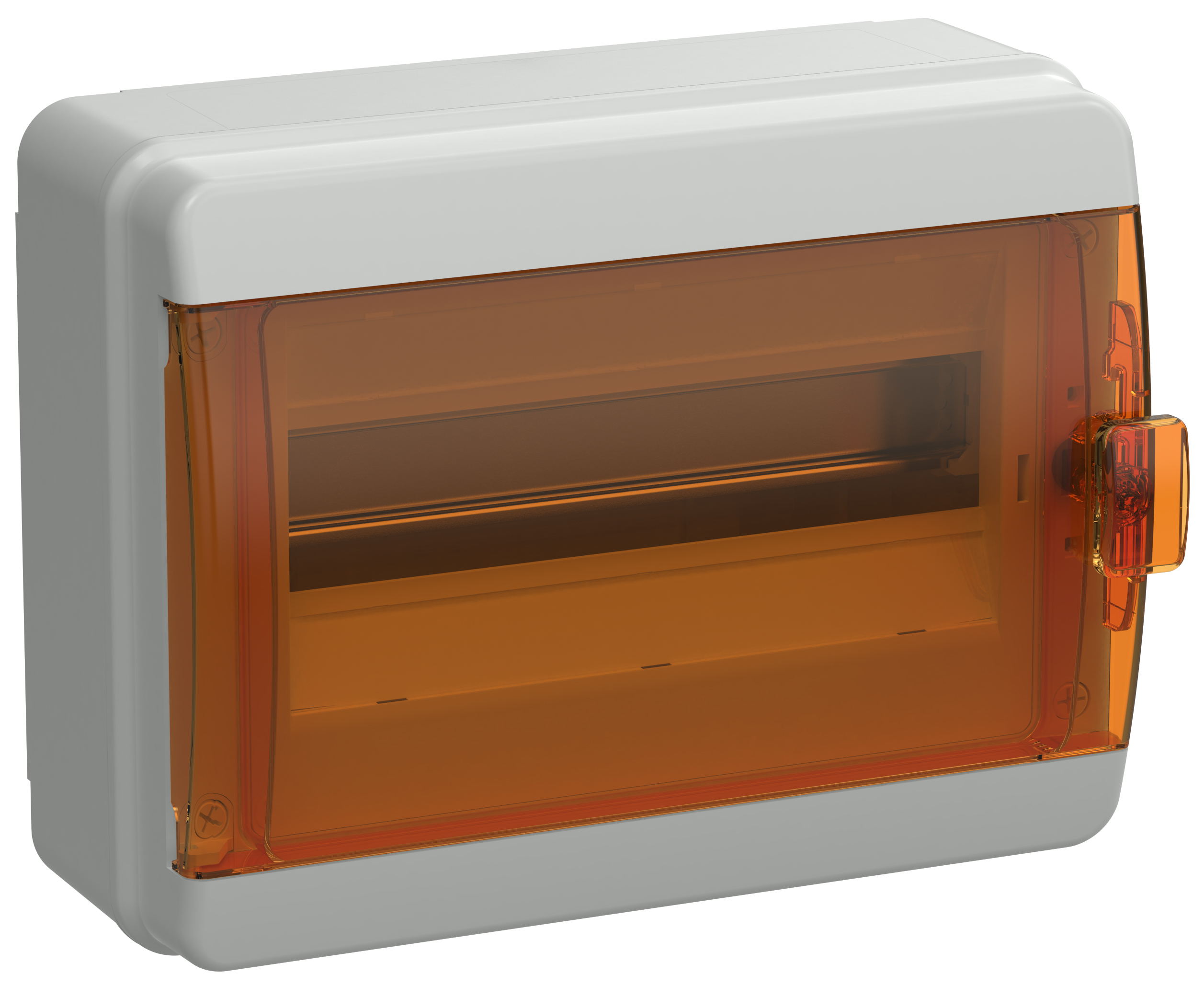 TEKFOR Корпус пласт. КМПн-12 IP65 оранж. прозр. дверь IEK