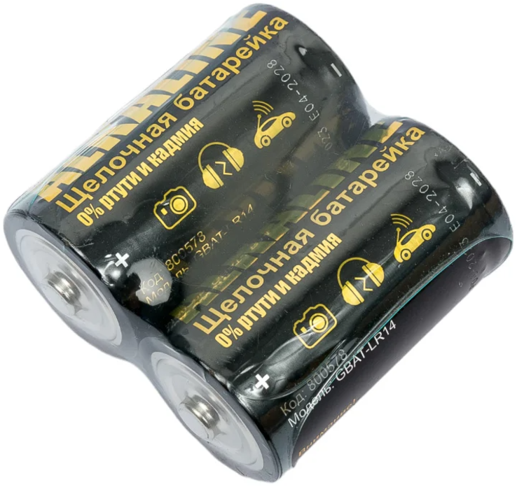Элемент питания GBAT-LR14 (C)  щелочная 2pcs/shr General 800578, Ввезен из РФ